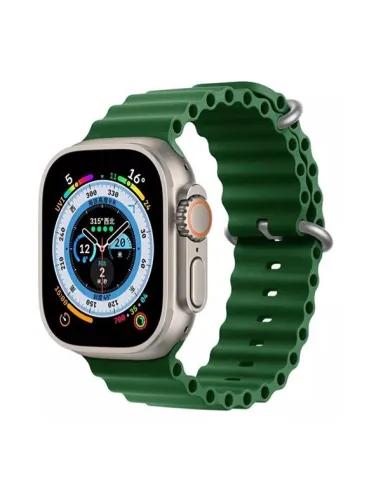 Bracelete Silicone Ocean Waves  para Apple Watch Series 3 - 42mm - Verde