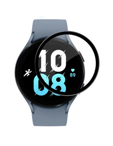 Película Protectora de Ecrã Gel Full Cover Com Bordas Pretas para Samsung Galaxy Watch6 Classic 47mm Bluetooth - Transparente