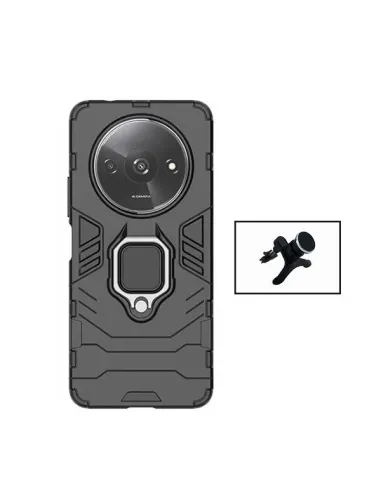 Kit Suporte Magnético Reforçado + Capa Military  para Xiaomi Redmi A3 - Preto