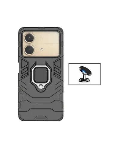 Kit Suporte Magnético + Capa Military  para Xiaomi Poco X6 Neo - Preto