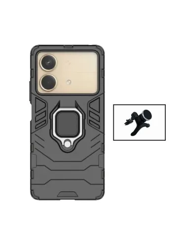 Kit Suporte Magnético Reforçado + Capa Military  para Xiaomi Poco X6 Neo - Preto