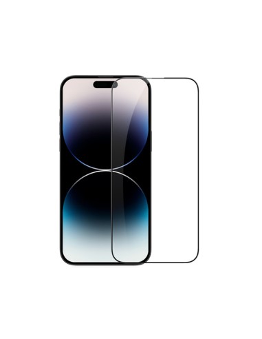 Vidro Temperado 5D Full Cover para Apple iPhone 15 - Transparente/Preto