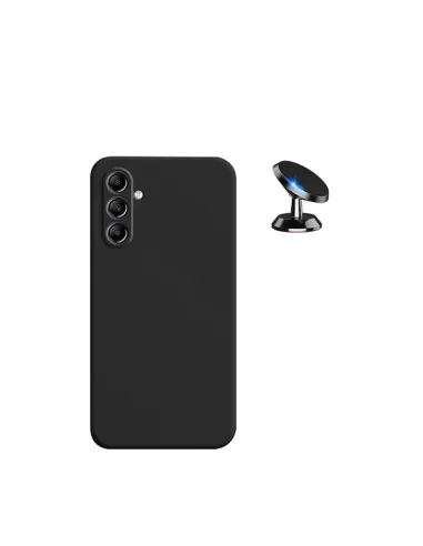 Kit Suporte Magnético + Capa Silicone Líquido  para Samsung Galaxy M15 - Preto