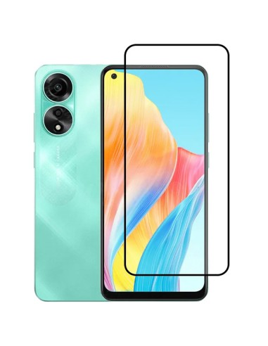 Vidro Temperado 5D Full Cover para Oppo A78 4G - Transparente/Preto