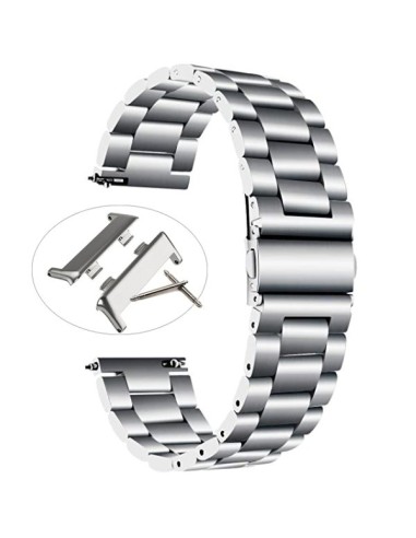 Bracelete Aço Stainless Lux + Ferramenta para Oppo Watch 41mm - Cinza