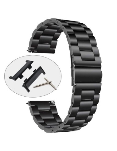 Bracelete Aço Stainless Lux + Ferramenta para Oppo Watch 41mm - Preto