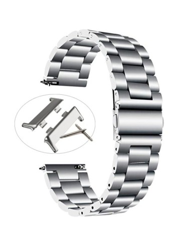 Bracelete Aço Stainless Lux + Ferramenta para Oppo Watch 46mm - Cinza