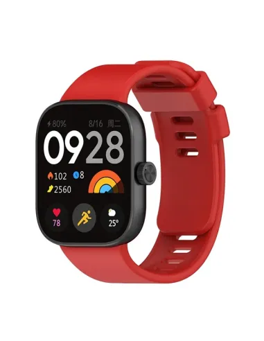 Bracelete Smoothsilicone  Para Xiaomi Smart Band 8 Pro - Vermelho