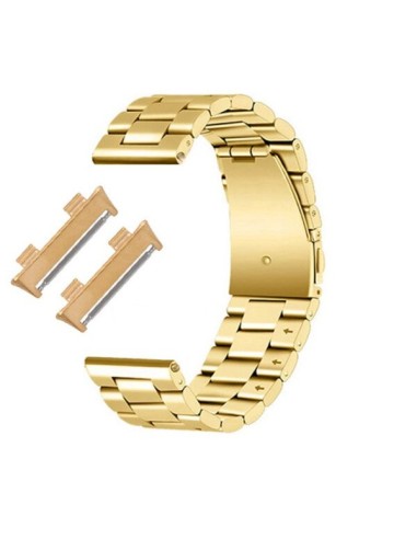 Bracelete Aço Stainless Lux + Ferramenta para Oppo Watch 46mm - Ouro