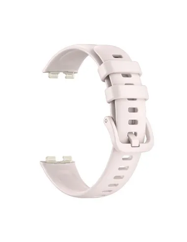 Bracelete Smoothsilicone Com Fivela  Para Huawei Band 8 - Rosa