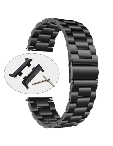 Bracelete Aço Stainless Lux + Ferramenta para Oppo Watch 46mm - Preto