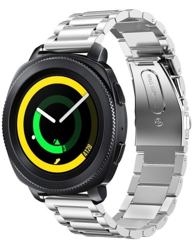 Bracelete Aço Stainless Lux + Ferramenta para Realme TechLife Watch R100 - Cinza