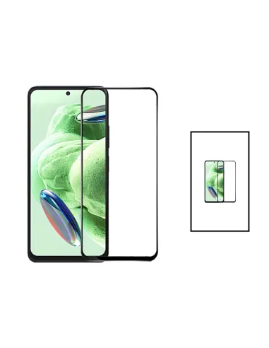 Kit 2 Vidros Temperados Premium Full Cover  Para Xiaomi Poco M6 4G - Transparente/Preto