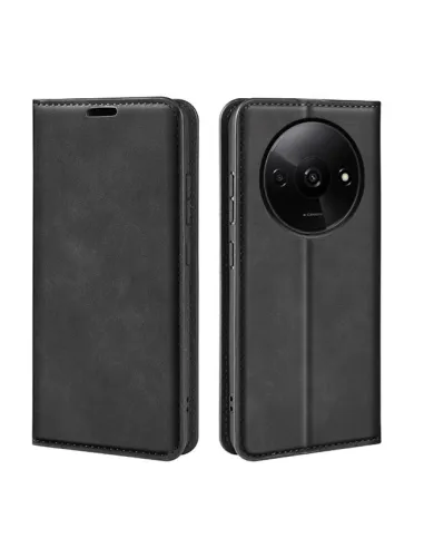 Capa Magneticflipwallet  Para Xiaomi Redmi A3 - Preto