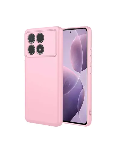 Capa Silicone Líquido  Para Xiaomi Poco F6 Pro - Rosa