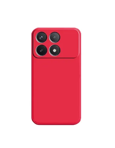 Capa Silicone Líquido  Para Xiaomi Poco F6 Pro - Vermelho