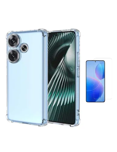 Kit Capa SuperProtect + Película de Vidro Temperado Clearglass  Para Xiaomi Poco F6 - Transparente