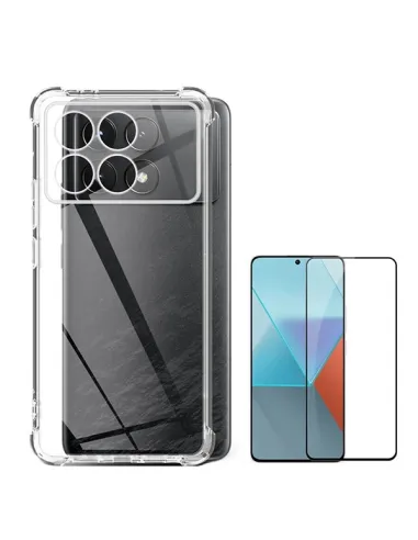 Kit Capa SuperProtect + Vidro Premium Full Cover Para Xiaomi Poco F6 Pro - Transparente