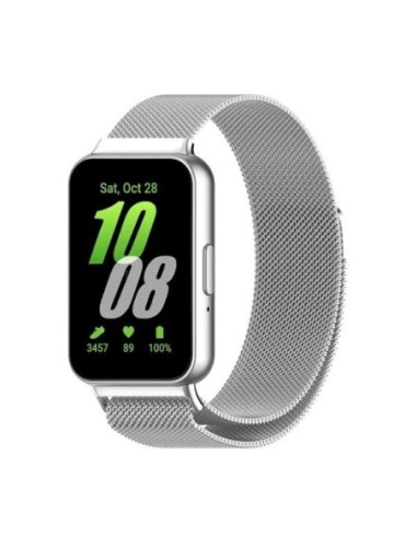 Bracelete Milanese Loop Fecho Magnético Phonecare para Samsung Galaxy Fit3 - Prata