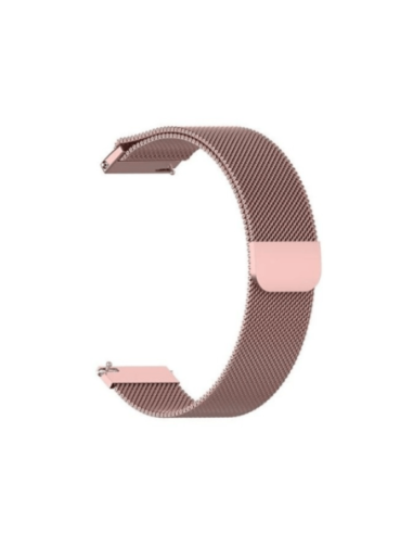 Bracelete Milanese Loop Fecho Magnético Phonecare para Honor Watch GS 4 - Rosa Claro