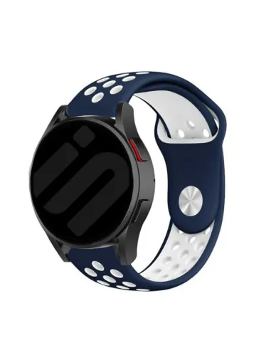 Bracelete Sportystyle  Para Samsung Galaxy Watch FE - Azul Escuro / Branco