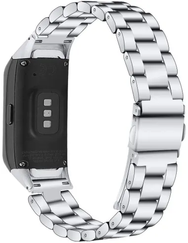 Bracelete Aço Stainless Lux para Samsung Galaxy Fit (R370) - Cinza