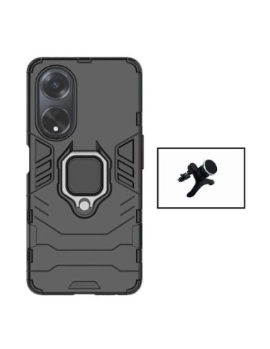 Kit Suporte Magnético de Carro Reforçado + Capa 3X1 Military Defender Phonecare para Oppo A18 - Preto