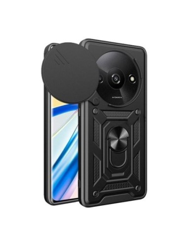 Capa Magnetic Military Defender Slide Window Anti-Impacto Phonecare para Xiaomi Redmi A3 - Preto