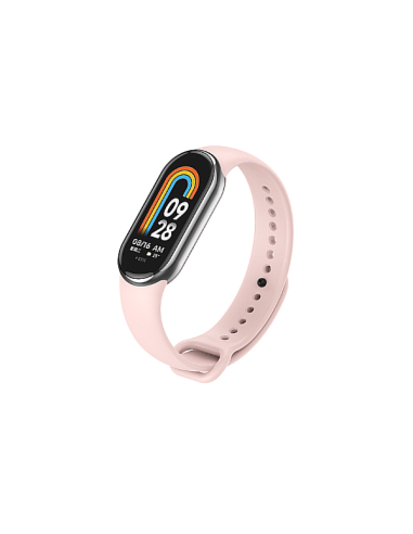 Bracelete SmoothSilicone Com Fivela para Xiaomi Mi Band 8 - Rosa Claro