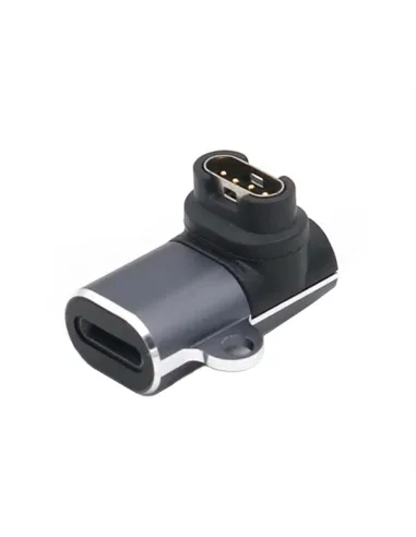 Adaptador de Carga Type-IOS(F) to Garmin(M) moveteck Para Garmin Fênix 5 / 5 Plus / 5S / 5S Plus / 5X / 5X Plus - Cinza