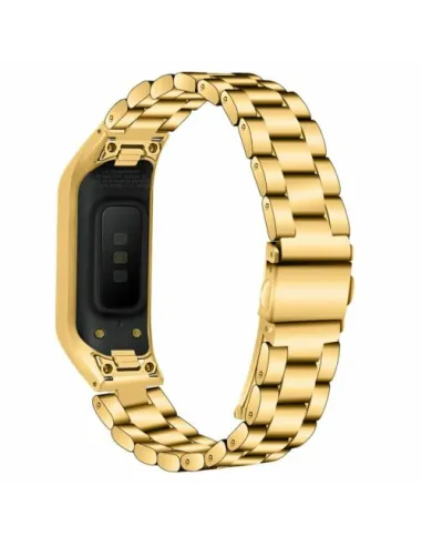 Bracelete Aço Stainless Lux para Samsung Galaxy Fit e (R375) - Ouro