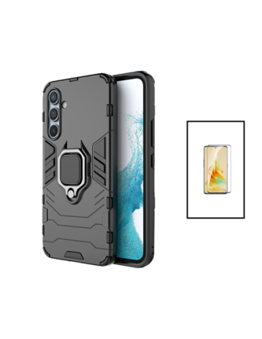 Kit Película de Vidro Temperado 5D Full Cover + Capa 3X1 Military Defender Phonecare para Samsung Galaxy A55 5G - Preto