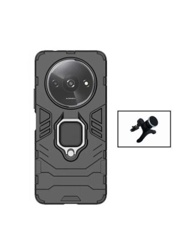 Kit Suporte Magnético de Carro Reforçado + Capa 3X1 Military Defender Phonecare para Xiaomi Redmi A3 - Preto