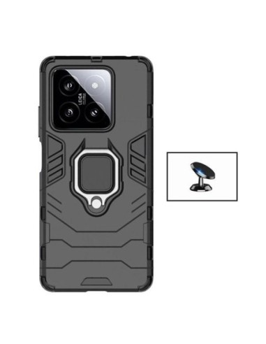 Kit Suporte Magnético de Carro + Capa 3X1 Military Defender Phonecare para Xiaomi 14 - Preto