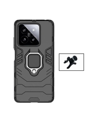 Kit Suporte Magnético de Carro Reforçado + Capa 3X1 Military Defender Phonecare para Xiaomi 14 - Preto