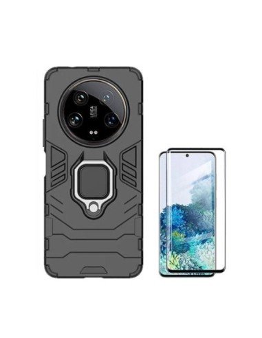 Kit Película de Vidro Temperado Curved + Capa 3X1 Military Defender Phonecare para Xiaomi 14 Ultra - Preto