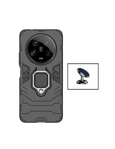 Kit Suporte Magnético de Carro + Capa 3X1 Military Defender Phonecare para Xiaomi 14 Ultra - Preto