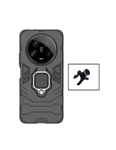 Kit Suporte Magnético de Carro Reforçado + Capa 3X1 Military Defender Phonecare para Xiaomi 14 Ultra - Preto