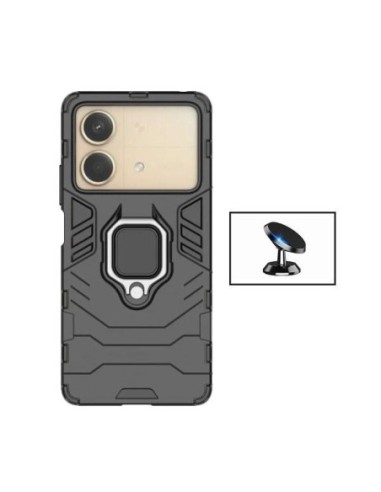 Kit Suporte Magnético de Carro + Capa 3X1 Military Defender Phonecare para Xiaomi Poco X6 Neo - Preto