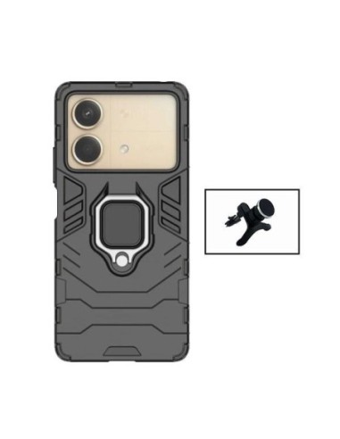 Kit Suporte Magnético de Carro Reforçado + Capa 3X1 Military Defender Phonecare para Xiaomi Poco X6 Neo - Preto