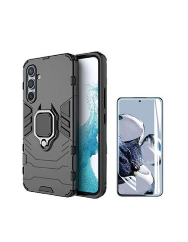 Kit Película Hydrogel Full Cover Frente + Capa 3X1 Military Defender Phonecare para Samsung Galaxy A55 5G - Preto