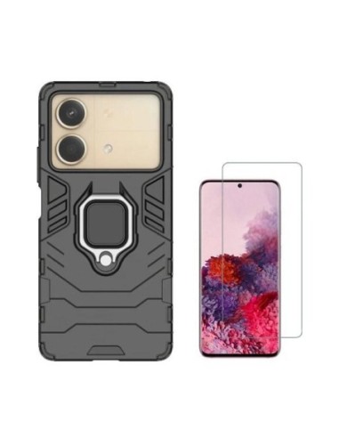 Kit Vidro Temperado ClearGlass + Capa 3X1 Military Defender Phonecare para Xiaomi Poco X6 Neo - Preto