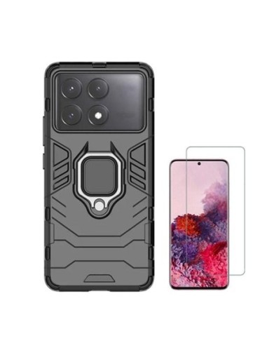 Kit Vidro Temperado ClearGlass + Capa 3X1 Military Defender Phonecare para Xiaomi Poco X6 Pro - Preto