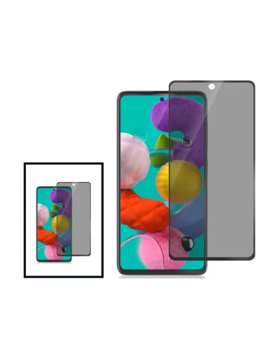 Kit 2 Películas de Vidro Anti-Spy  Para Oppo A60 - Transparente/Preto