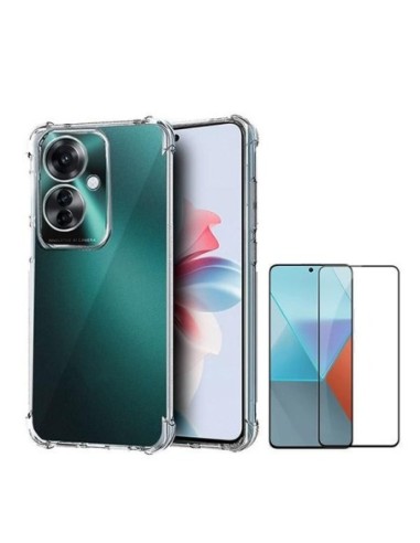 Kit Capa SuperProtect Anti-Shock + Película de Vidro Temperado 5D Phonecare para Oppo Reno11 F - Transparente