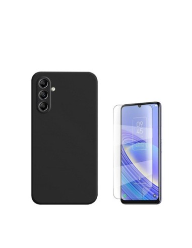 Kit Película Hydrogel Full Cover Frente + Capa Silicone Líquido Phonecare para Samsung Galaxy M15 - Preto