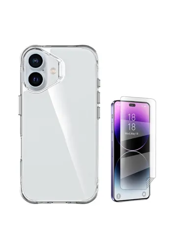 Kit Capa SuperProtect + Pelicula Hydrogel Frente  Para Apple iPhone 16 Plus - Transparente