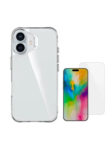 Kit Capa SuperProtect + Película de Vidro Temperado Clearglass  Para Apple iPhone 16 Plus - Transparente