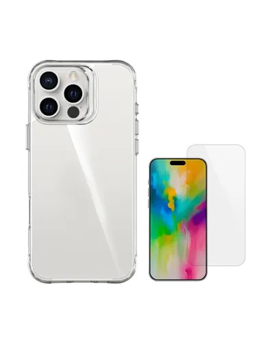 Kit Capa SuperProtect + Película de Vidro Temperado Clearglass  Para Apple iPhone 16 Pro Max - Transparente