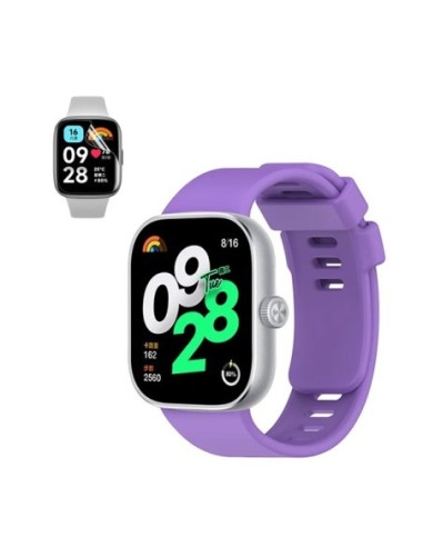 Kit Bracelete Smoothsilicone + Película de Hydrogel Phonecare Compativel Com Xiaomi Redmi Watch 4 - Roxo